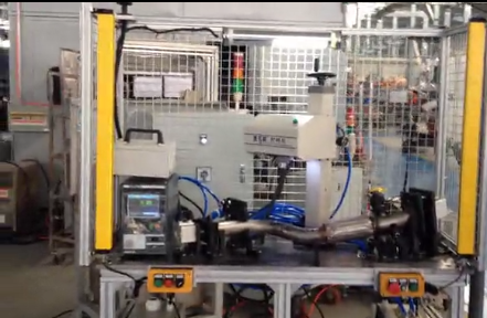 【現(xiàn)場(chǎng)視頻】馬瑞利汽車排氣管測(cè)漏工作站