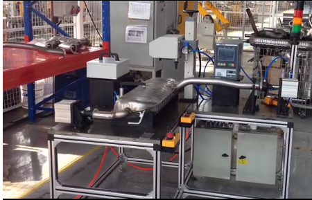 【現(xiàn)場(chǎng)視頻】馬瑞利汽車排氣管測(cè)漏工作站